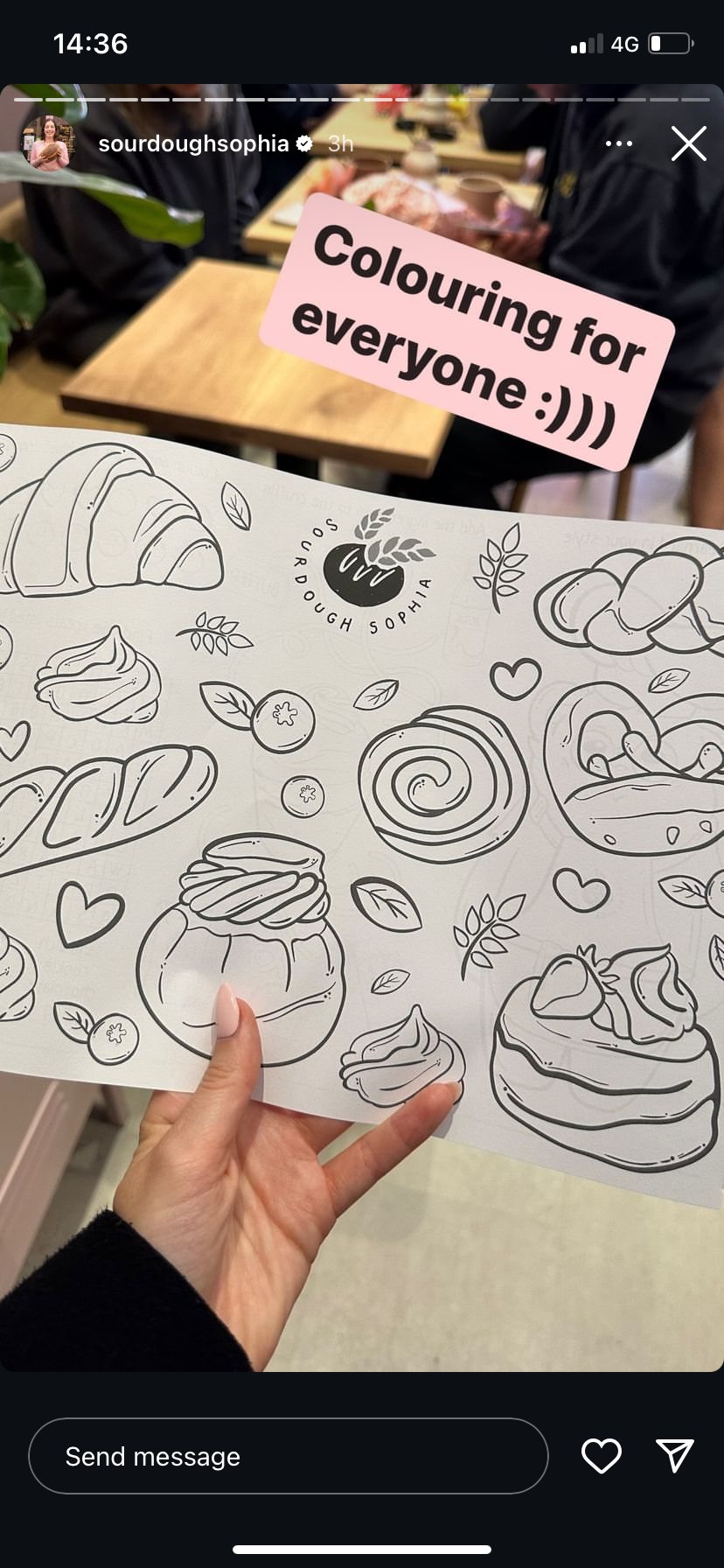 Instagram story: colouring for everyone