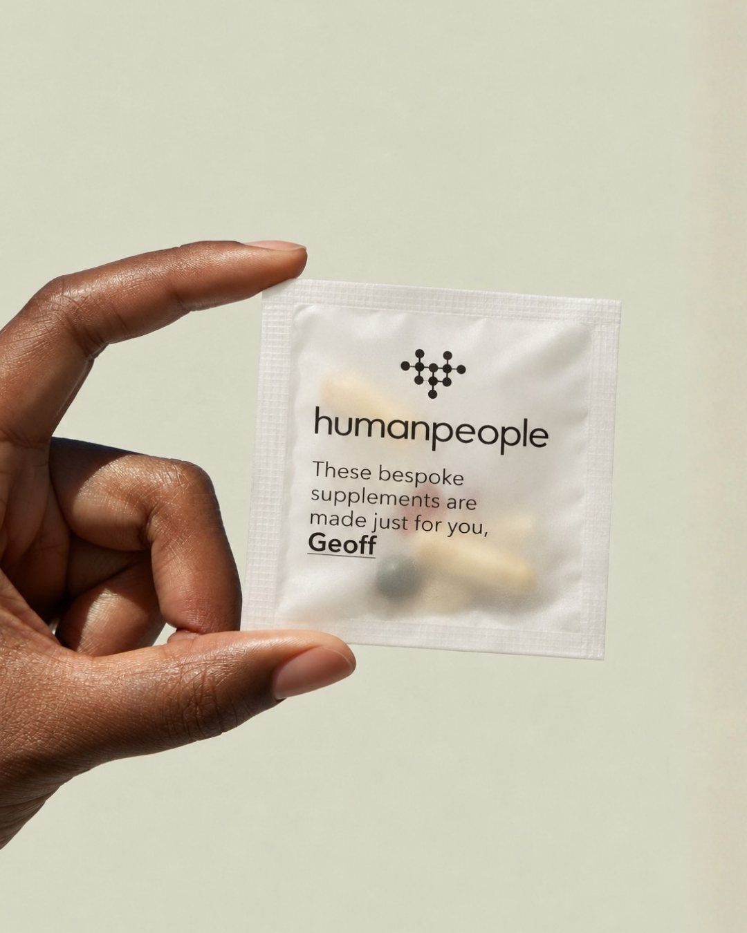 humanpeople personalised supplement sachet
