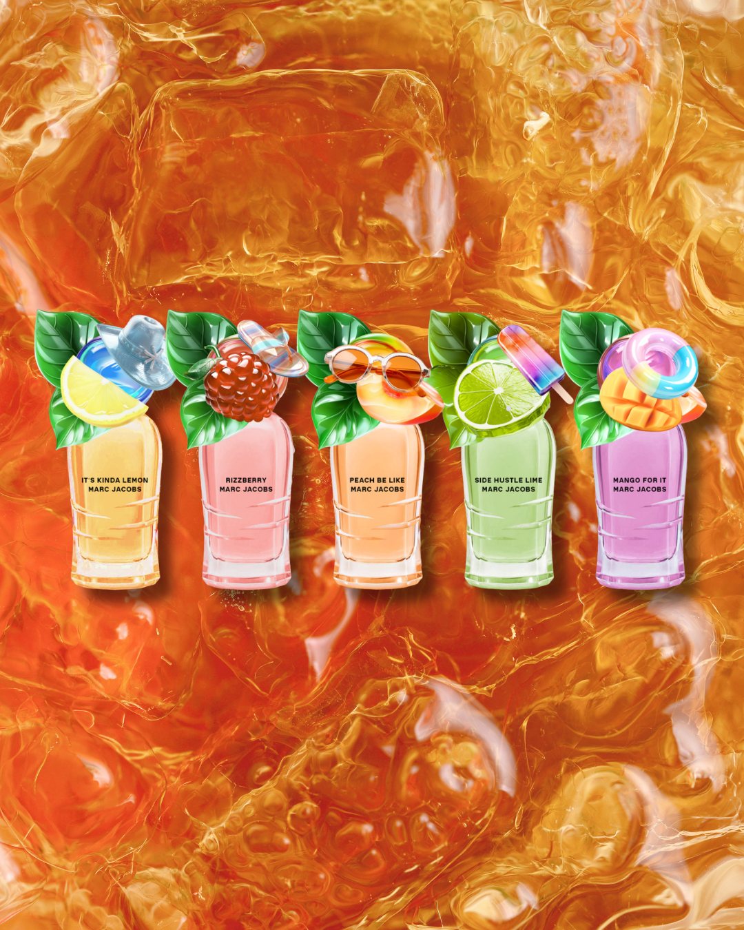 Lipton flavours reimagined as Marc Jacobs perfume bottles